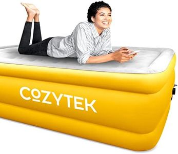Cozytek Premium Inflatable Mattress King Air Bed 203x152x46cm. Dark Grey Blow Up Bed Air Mattress with Built in Electric Pump & Airbed Storage Bag Included