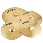 Paiste 101 Brass Cymbal Set Universal 14" HiHat, 16" Crash, 20" Ride - Cymbal Set