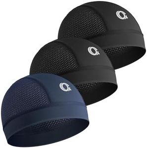 OCQOCQ 3 Pcs Skull Caps Cooling Breathable Mesh Skull Caps for Men Women Cycling Lightweight Quick-Dry Helmet Hard Hat Liner for Running,Gym,Work
