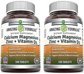 Amazing Nutrition Calcium Magnesium Zinc + Vitamin D3 300 Tablets - 2 Pack