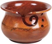 Knit Picks Yarn Bowl (Dark Brown Mango Wood)