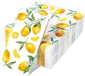 120 Pieces Lemon Napkins 3 Ply Disp