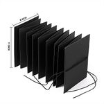 11x8 Inch Scrapbook Photo Album with Photo Opening, Stretchable Folding DIY A4 Large Long Notebook Hardcover Black Kraft Paper Wedding Guest Book Handmade Anniversary Travel Memory Scrapbooking
