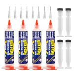 BEEYUIHF No-Clean Soldering Flux Paste, Flux for Soldering, 10 mL Syringe Electronics Solder Paste Flux for PCB/IC/BGA/SMD/SMT/LED #9530 (4 Pack)