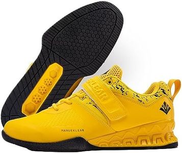 MANUEKLEAR Deadlift Shoes, Strong Anti-Slip Lifting Shoes for Men, Professional Training Weightlifting Shoes for Men and Women, Squat Shoes for Powerlifting with Rubber Non-Slip Sole Lemon Yellow