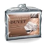 Littens - Luxury Duck Feather and Down Duvet Quilt, 15 Tog, Double Bed Size, 230TC 100% Cotton Anti-Dust Mite & Down-Proof