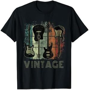 Guitare vintage pour les musiciens et les guitaristes. T-Shirt