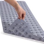 VHKD PVC Bathroom mat Anti Slip Rectangle (Grey | 70 X 35)