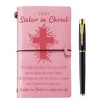 Christian Gifts for Women, Sisters in Christ Gifts for Women Leather Notebook Journal Christian Sister Gifts from Sister Religious Gifts Faith Gifts Friendship Faith Gifts