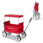 Radio Flyer Beach & Boardwalk Wagon, Folding Beach Cart, Ages 1.5+, Red Beach Wagon
