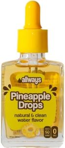 Allways Drops Natural Pineapple Water Enhancer | Sugar-Free, Zero Calories, Monk Fruit Sweetened | Glass Bottle for On-the-Go Hydration | Kids & Adults | 50 Servings