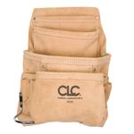 Custom Leathercraft CLC I923X Suede Carpenter's Nail and Tool Bag, 10 Pocket