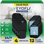 VEYOFLY Fly Trap Indoor, Fruit Fly Traps for Indoors, (4 Device + 12 Refills) Gnat Traps for House Indoor, Fly Catcher Indoor, Plug in Light Flying Insect Trap, Bug Light Killer, Fly Trap
