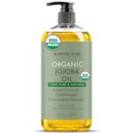 MAJESTIC PURE USDA Organic Jojoba Oil - 8 Fl Oz | Cold Pressed & Hexane Free | Hair & Body Oil