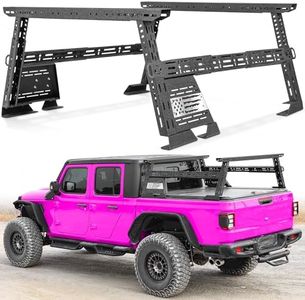 MONOKING Universal Truck Bed Rack Adjustable 16"~25" High with 2 Crossbars for Dakota Colorado Ranger Canyon Gladiator Tacoma Frontier F150 F250 F350 F450 Raptor Ram Sierra Silverado Tundra Titan