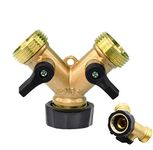 Seawhisper Tap Y Splitter Brass Manifold Two Way Washing Machine Hose Connector 3/4"