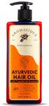 Aromatique Ayurvedic Hair Oil - Onion, Argan, Castor, Amla, Almond, Rosemary Oils & Vitamin E for Natural Shine, Strength, Frizz Control, Deep Nourishment, and Manageability 200ml