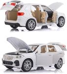 VARIYA ENTERPRISE® 1:32 BMW X5 Toy Car Metal Pull Back Diecast Car with Openable Door and Sound Light, Gifts Toys for Kids【 White Color 】