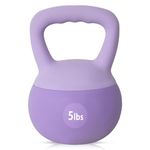 SogesPower Soft Kettlebells,Iron Sand Filled Weights Strength Training Kettlebells,Shock-Proof Weights and Wide-Grip Handle,Fitness Home Gym Soft Kettlebells for Women Men Children, Purple