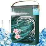 Drumstone (𝟏𝟎+𝟐 Years Warranty) 3-in-1 Mini Air Conditioning Fan Portable AC, Humidifier & Purifier with LED Ideal for Office, Bedroom, Dorm Arctic Mini Cooler Compact & Energy Saving– Green