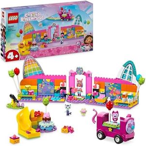 LEGO La Casa delle Bambole di Gabby La Stanza della Festa di Gabby, Giochi Creativi per Bambine e Bambini da 4 Anni, Discoteca Giocattolo da Costruire con Personaggi, Accessori da DJ e Scivolo 10797