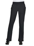 KOI Basics Women's Laurie Flare Leg Knit Waist Yoga Scrub Pant Large Petite Black