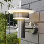 NBHANYUAN Lighting® Outdoor LED Wall Light with Motion Sensor Outside Lights PIR SUS304 Stainless Steel Wall lamp IP44 Weatherproof 3000K Warm White Creative Lamp for Porch 1000LM