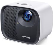 ETOE E3 Pro Mini Projector 4K, Android TV 11.0, Netflix Licensed, 500 ANSI Lumens, 150", Autofocus and Auto Keystone Correction, 2x10W Speakers, Dolby Audio, HDR 10+, Chromecast Built-in