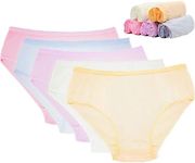 STARLY 10pcs Women's Disposable 100% Pure Cotton Underwear Travel Panties High-cut Granny Briefs Multicolor (S)