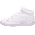 Nike Women's Court Vision Mid Sneaker, White/White-White, 6.5