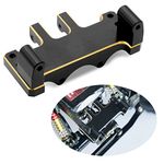 OGRC Porous Adjustable RC Servo Mount Brass Steering Servo Mount Bracket for Axial SCX24 Deadbolt/Chevrolet C10 / Wrangler JLU Gladiator/Bronco Upgrades Parts (Black Gold)