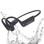 IFECCO Waterproof Headphones for Swimming - Bone Conduction Headphones Bluetooth 5.3, IP68 Waterproof Headphones Underwater, Open Earbuds with 32G MP3 for Swimming Cycling Running