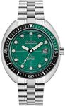 Bulova Men's Oceanographer Stainless Steel 3-Hand Automatic Watch, Green Dial Style: 96B322