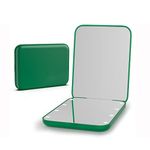 Kintion Pocket Mirror, 1X/3X Magnification LED Compact Travel Makeup Mirror, Compact Mirror with Light, Purse Mirror, Portable, Folding, Handheld, Small Lighted Compact Mirror for Gift, Green