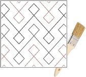 Pantograph for Longarm Quilting - Long Arm Pantograph Quilting Machine Pattern for Quilt Making - Square Diamond Pantographs Longarm Quilters Design - Set Has Machine Rails and Tracks Wiping Brush