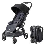 Ergobaby Metro 3 All In One Compact Baby Stroller, Lightweight Travel Stroller, Easy One-Hand Fold for Overhead Airplane Storage (Carries up to 50 lbs), Car Seat Compatible, Onyx Black