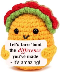 Mini Thank You Gifts for Women Men Coworkers Employees Leaders Handmade Crochet Taco for Volunteer Friend Teacher Appreciation Office Humor Farewell Promotion Team Appreciation White Elephant Gifts