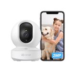 EZVIZ Indoor Security Camera, One Touch Call, Human/Sound Detection, Color Night Vision, No Subscription, 360° Camera PT Auto Tracking, Two Way Talk, Alarm, Google Alexa |TY1 Pro 2MP