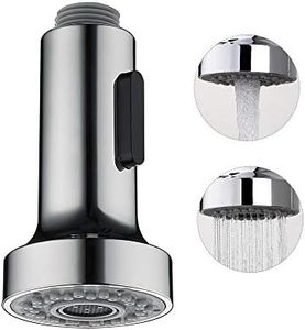 HOMELODY Pull Down Faucet Replacement Head, 2 Functions Kitchen Faucet Sprayer Head, G 1/2 Pull Out Spray Head for Kitchen Faucet, Chrome Kitchen Sink Faucet Head