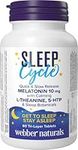 Webber Naturals Sleep Cycle Melatonin with L-Theanine, 5-HTP & Sleep Botanicals, 60 Tri-Layer Tablets, For Sleep Support, Vegan