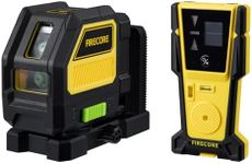 Laser Level with Receiver, Firecore Green Beam Self Leveling Cross Line Laser and FD30 Laser Receiver Combo Kit, Laser Line Detect Range Up to 197ft for Outdoor Construction, Clamp&Battery Included