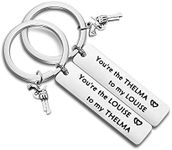 MYOSPARK Thelma and Louise Keychain Set Best Friends Keychains Moving Away Gift Friendship Jewelry (Thelma Louise)