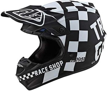 Troy Lee Designs Youth | Offroad | Motocross | SE4 Polyacrylite w/MIPS Checker Helmet (Black/White, Y-Medium)