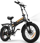 HITWAY Electric Bike for Adults 20" x4.0 Fat Tire Electric Bicycle with 250W Motor, Foldable Ebkie with 36V 12AH Removable Battery E Bike Long Range for Mountain Beach Snow