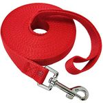 MS PETCARE Nylon Dog Training Lead Dog Leash Long Leash 20 Ft Long Leash for Dogs (1" Inch Thick x 20 Ft Long) (RED Color)