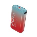 URBN 10000 mAh Nano Power Bank Juice Box Edition with EV-Batteries | 20W Fast Charging | Smallest Power Bank | Type C PD (Input& Output) | Made in India | Dual Output | (Watermelon Ice)