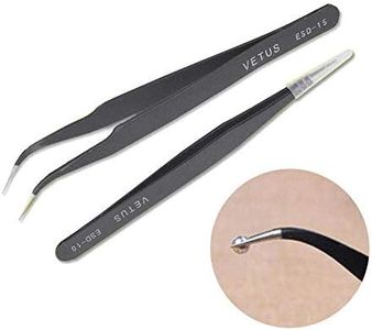 COMIART 2pcs / Set Muti-funtion Anti-static Elbow and Straight Stainless Steel Tweezer Cake Plier Sugarcraft Tool for Kicthen Bakeware Decoration