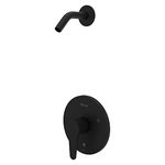 Pfister Pfirst Modern Matte Black Shower Trim, Single Handle Shower Trim, Shower Head/Showerhead NOT Included, Modern Bathroom Décor, 2-Hole