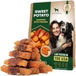 Dog Sweet Potato Wrapped with Chicken & Pet Natural Chew Treats - Grain Free Organic Meat & Human Grade Dried Snacks in Bulk - Best Twists for Training Small & Large Dogs - Made for USA (Sweet Potato)