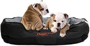 BingoPaw Waterproof Dog Bed X-Large: Removable Washable Puppy Basket Cushion Scratch Proof Oxford Fabric - Water Resistant Pet Sofa Beds for Large Dogs Black XL(105X80cm)